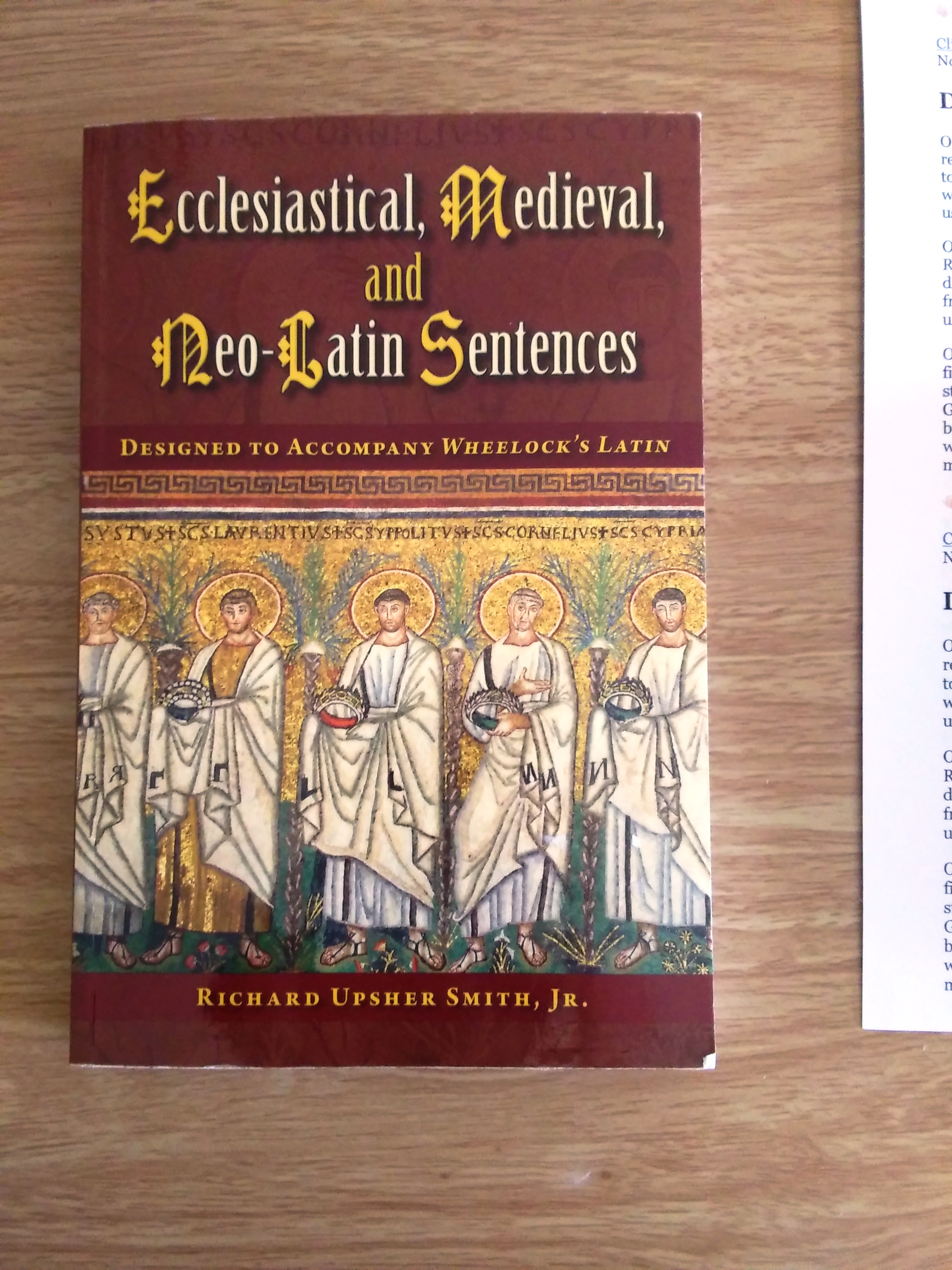 If You Must Wheelock… – Learn Church Latin